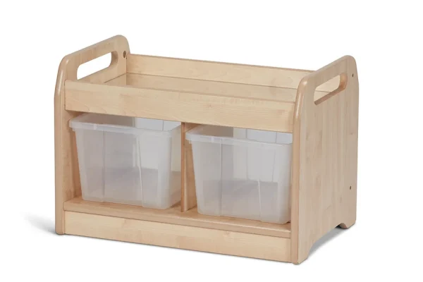 Compact Low Play Unit with Mirror and 2 Trays — Millhouse Learning Toys School