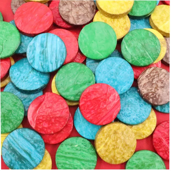 Colourful Coconut Shell Circles 250g — Eduplay Educational Nursery Toy
