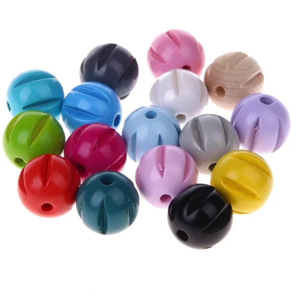 Ribbed Beads 14mm • 10 Pieces