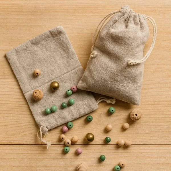 Linen Pouch 10x15 cm — Kiki-Ena Craft Materials Natural Wood