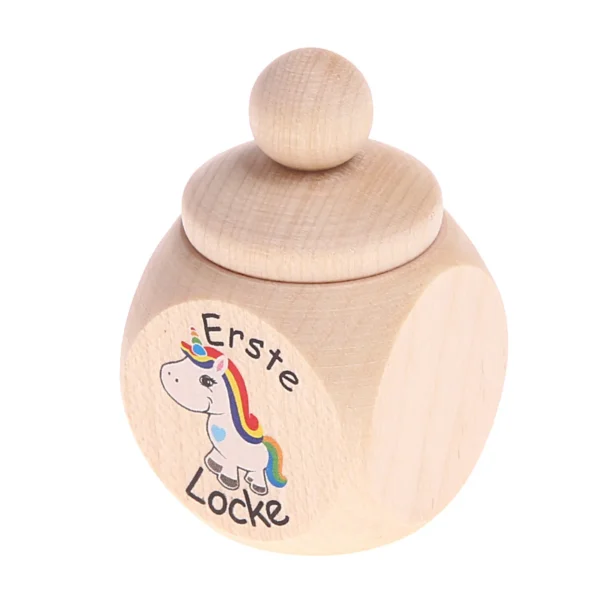 Unicorn rainbow curly bead tin — Kiki-Ena natural wood craft materials