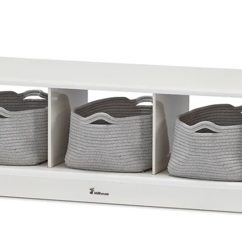 Low Seating Bench with Practical Storage — Millhouse Educational Play School