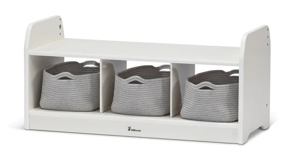 Low Seating Bench with Practical Storage — Millhouse Educational Play School