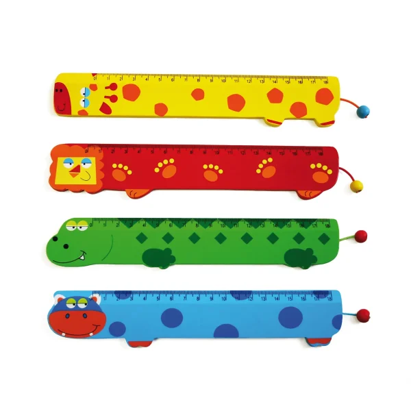 Funny animal wooden ruler — Eduplay educational nursery toy