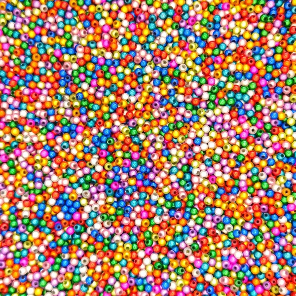 Magic Beads • 4mm • 150 Pieces • Reflective Beads, 3D Illusion, Acrylic Beads — Kiki-Ena Craft Materials Natural Wood