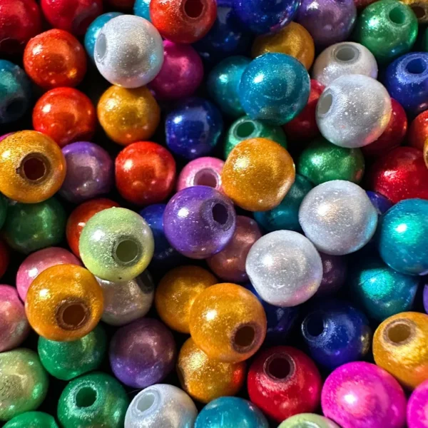 Magic Beads • 6mm • 100 pieces • 3D Beads✓ Reflective✓ Acrylic Beads✓ — Kiki-Ena Bastelmaterial Naturholz