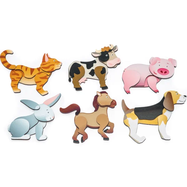 Magnetic Puzzle Farm Animals Set of 6 — Eduplay educational toy