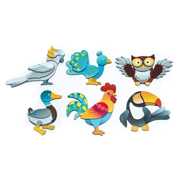 Magnetic Puzzle Birds Set of 6 — Eduplay educational toy