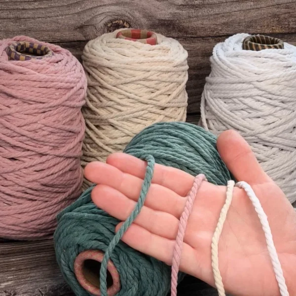 Macramé Cotton Cord Ø 5mm • 1 Metre — Kiki-Ena Craft Materials Natural Wood