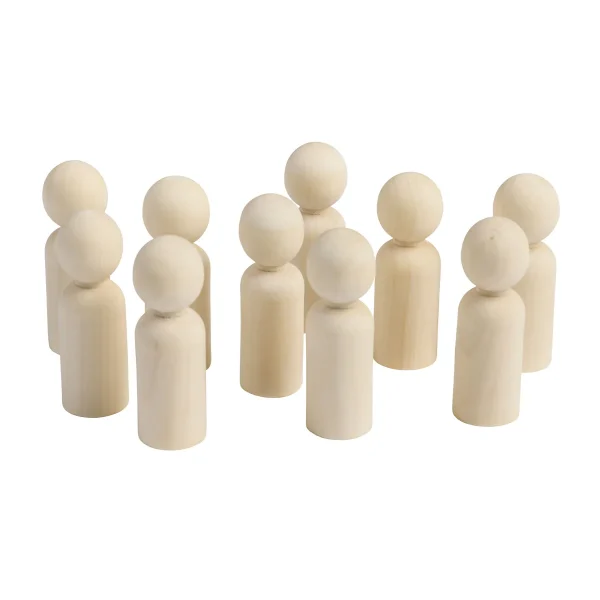 Wooden People Large 10-Piece Set — Eduplay Educational Nursery Toy