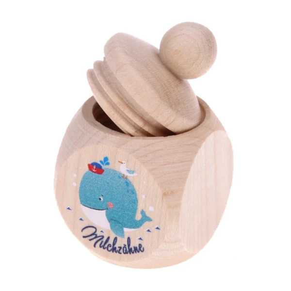 Baby Tooth Box Whale — Kiki-Ena Natural Wood Craft Material