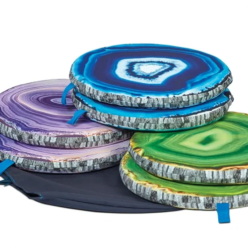 Mineral Slice Seating Cushion with Pouch (Pack of 6) — Millhouse School Learning Toys
