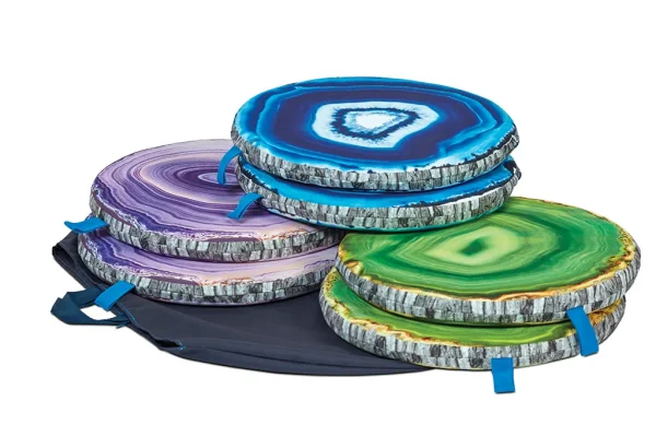 Mineral Slice Seating Cushion with Pouch (Pack of 6) — Millhouse School Learning Toys