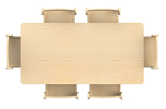 Medium Rectangular Table (W1120 x D560) Height-adjustable - Millhouse Educational Toys School