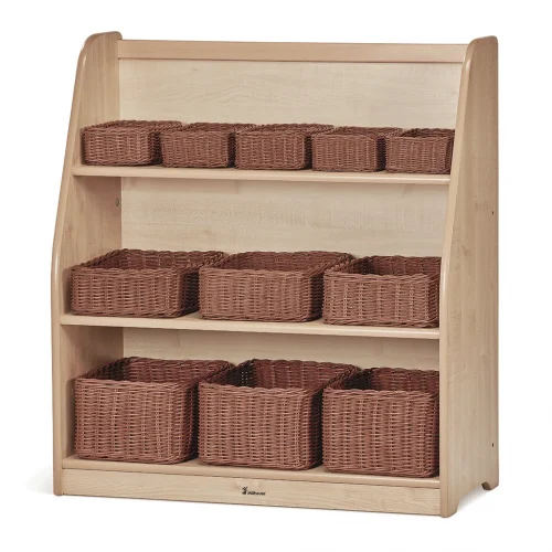 Medium-Height Tiered Shelf with Baskets — Millhouse Learning Toys School