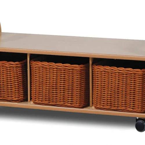Mobile low-level unit with 3 baskets — Millhouse Educational Play School