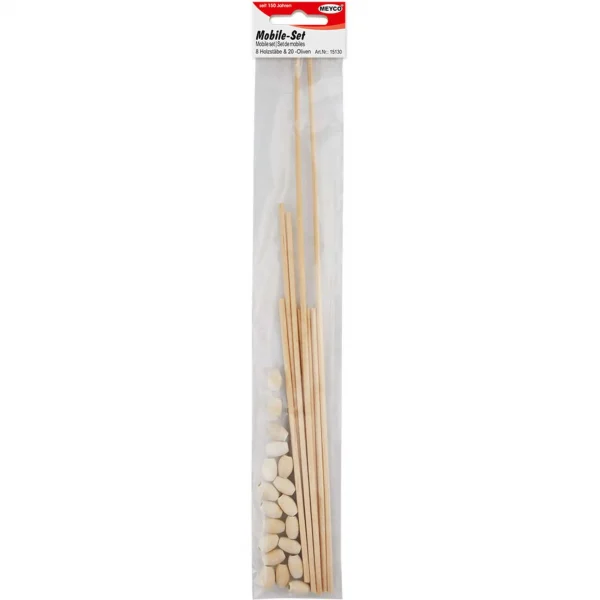 Wooden mobile set — Kiki-Ena craft materials natural wood