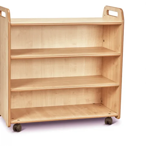 Mobile Shelf Unit with Mirrored Back Panel (empty) — Millhouse Learning Toys School