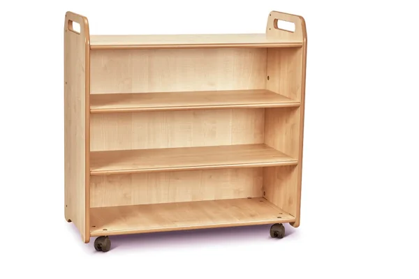 Mobile Shelf Unit with Mirrored Back Panel (empty) — Millhouse Learning Toys School