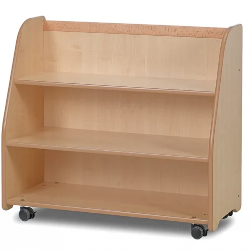 Mobile Tiered Shelving with Mirror Back (Empty) — Millhouse Learning Toys School
