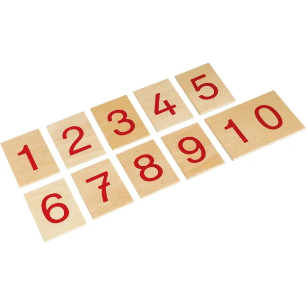 Montessori Set of Numerals 1-10 on Wooden Tiles — Eduplay Educational Toy Nursery
