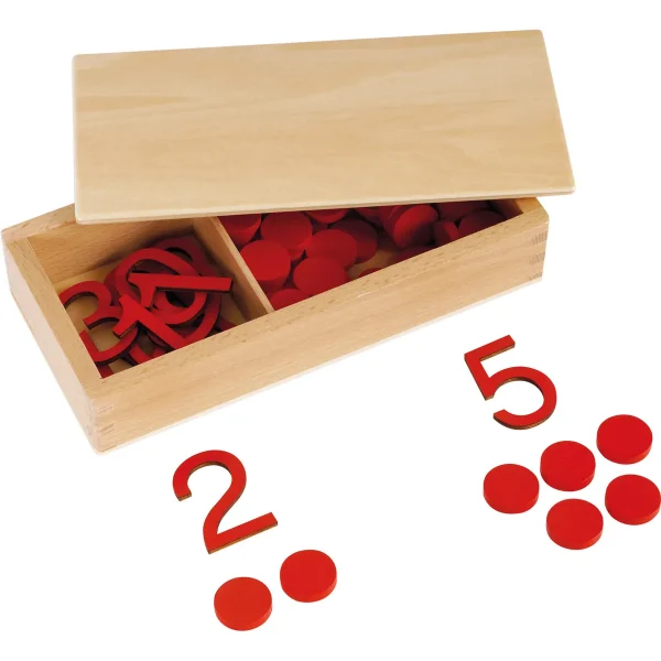 Montessori Numerals and Counters in Wooden Box — Eduplay Educational Toy Nursery