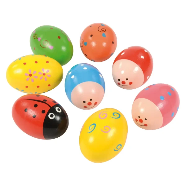 Patterned Rattle Eggs 8-Piece Set — Eduplay Educational Toy for Nursery