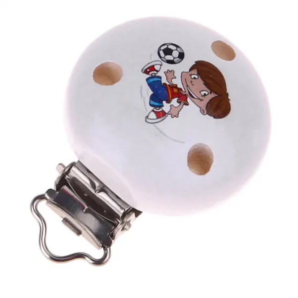 Motif Clip Football Boy — Kiki-Ena Natural Wood Craft Material