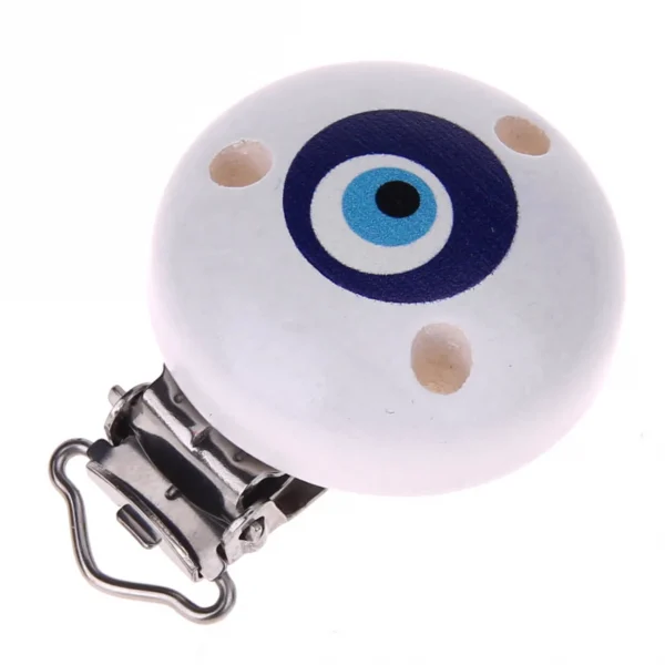 Evil Eye Charm Clip — Kiki-Ena Craft Materials Natural Wood