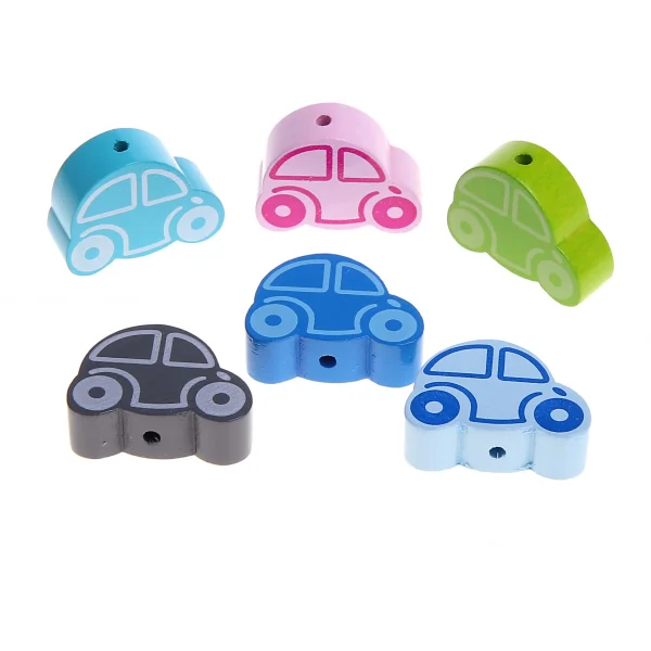 Car Motif Bead — Kiki-Ena Craft Materials Natural Wood