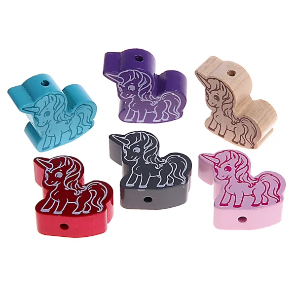 Motif Bead Unicorn II — Kiki-Ena Natural Wood Craft Materials