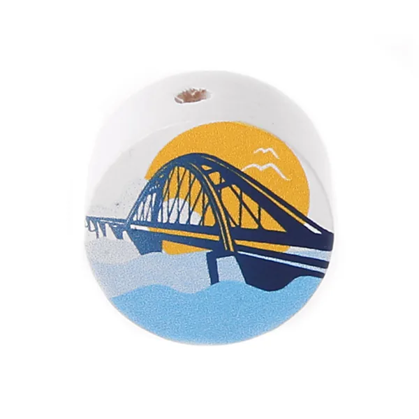 Motif Bead Fehmarnsundbrücke — Kiki-Ena Natural Wood Craft Material