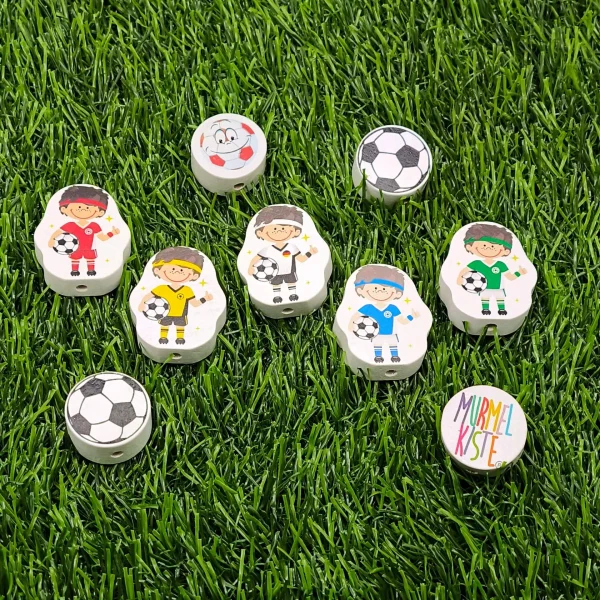 Motif Bead Footballer — Kiki-Ena Natural Wood Craft Materials