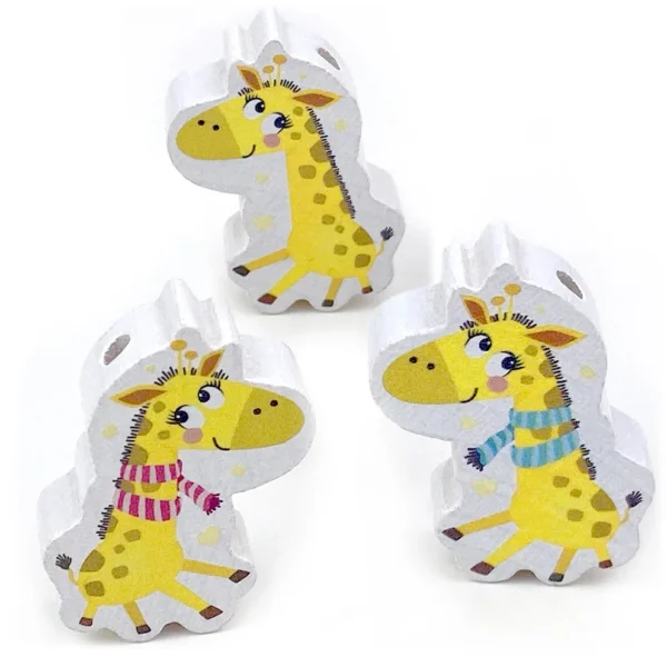 Giraffe bead — Kiki-Ena natural wood craft materials