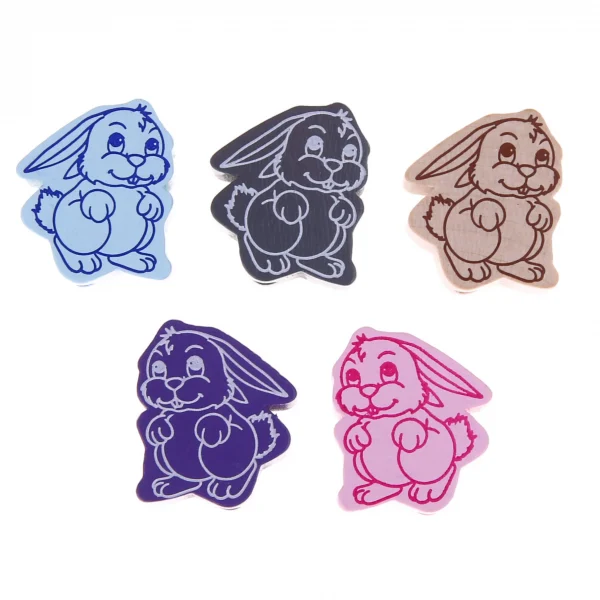 Hare Motif Bead II — Kiki-Ena Natural Wood Craft Materials