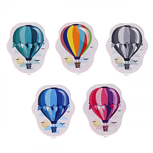 Focal Bead Hot Air Balloon — Kiki-Ena Natural Wood Craft Materials