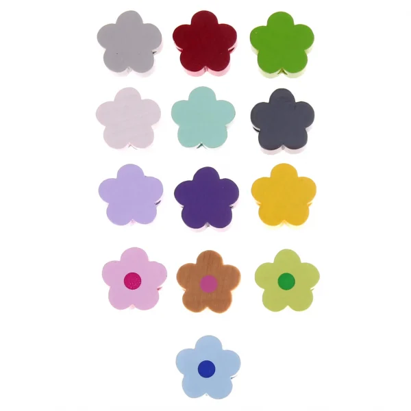Flower Motif/Wooden Bead