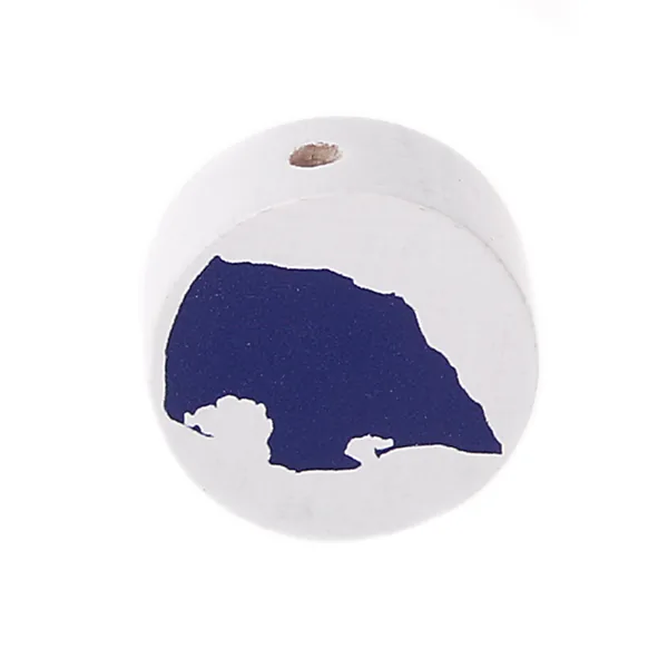 Fehmarn Island Motif Bead — Kiki-Ena Craft Materials Natural Wood