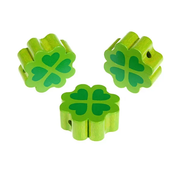 Focal Bead Clover Leaf — Kiki-Ena Natural Wood Craft Materials