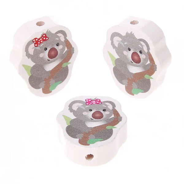 Koala Motif Bead — Kiki-Ena Craft Materials Natural Wood