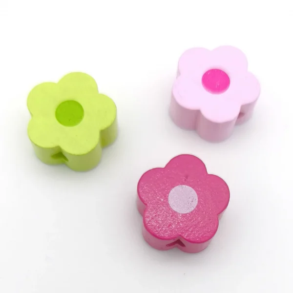 Mini-flower bead — Kiki-Ena natural wood craft materials