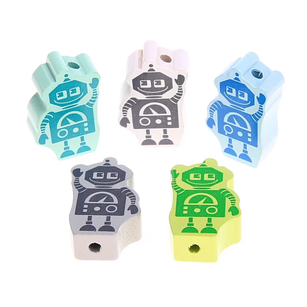Motif Bead Robot — Kiki-Ena Natural Wood Craft Materials