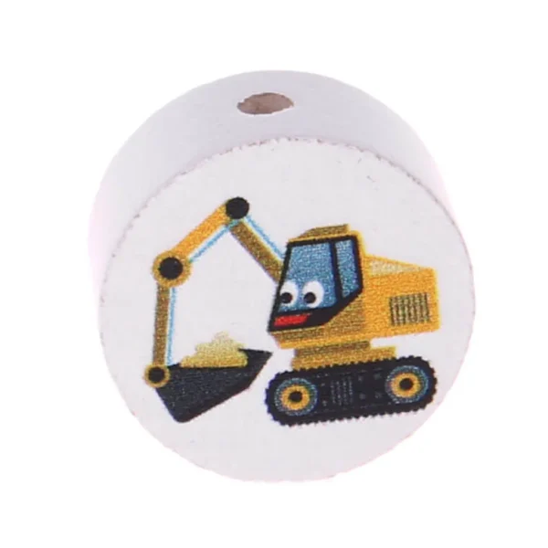 Digger motif disc bead — Kiki-Ena natural wood craft supplies