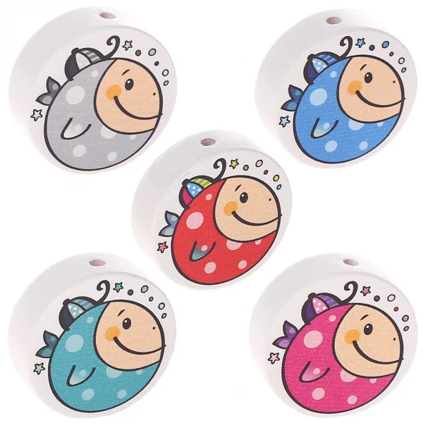 Fish Disc Motif Bead