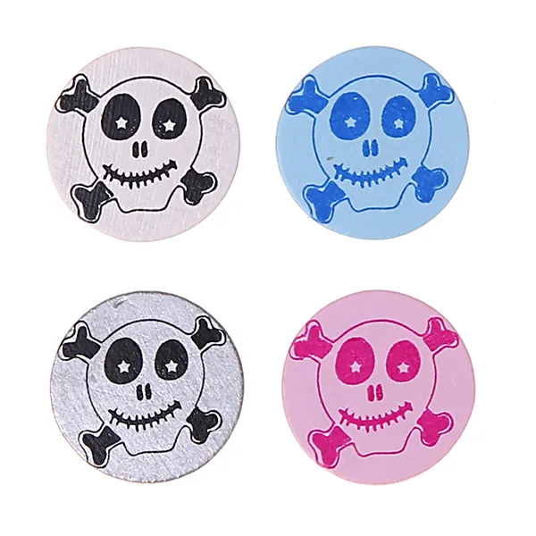 Happy Skull Disc Motif Bead