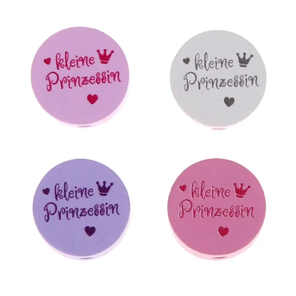 Little Princess Disc Charm Bead — Kiki-Ena Craft Materials Natural Wood