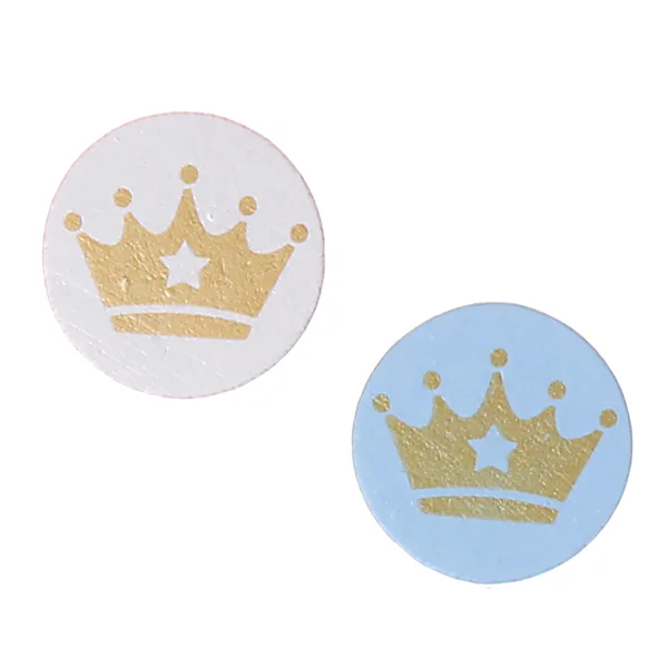 Focal Bead Disc Crown Gold — Kiki-Ena Natural Wood Craft Materials