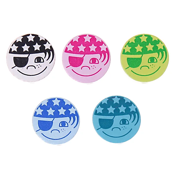 Pirate Feature Bead Disc — Kiki-Ena Craft Materials Natural Wood