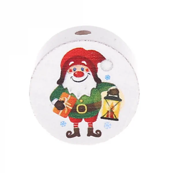 Gnome Motif Bead Disc — Kiki-Ena Craft Material Natural Wood