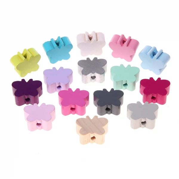 Mini Butterfly Motif Bead — Kiki-Ena Natural Wood Craft Materials